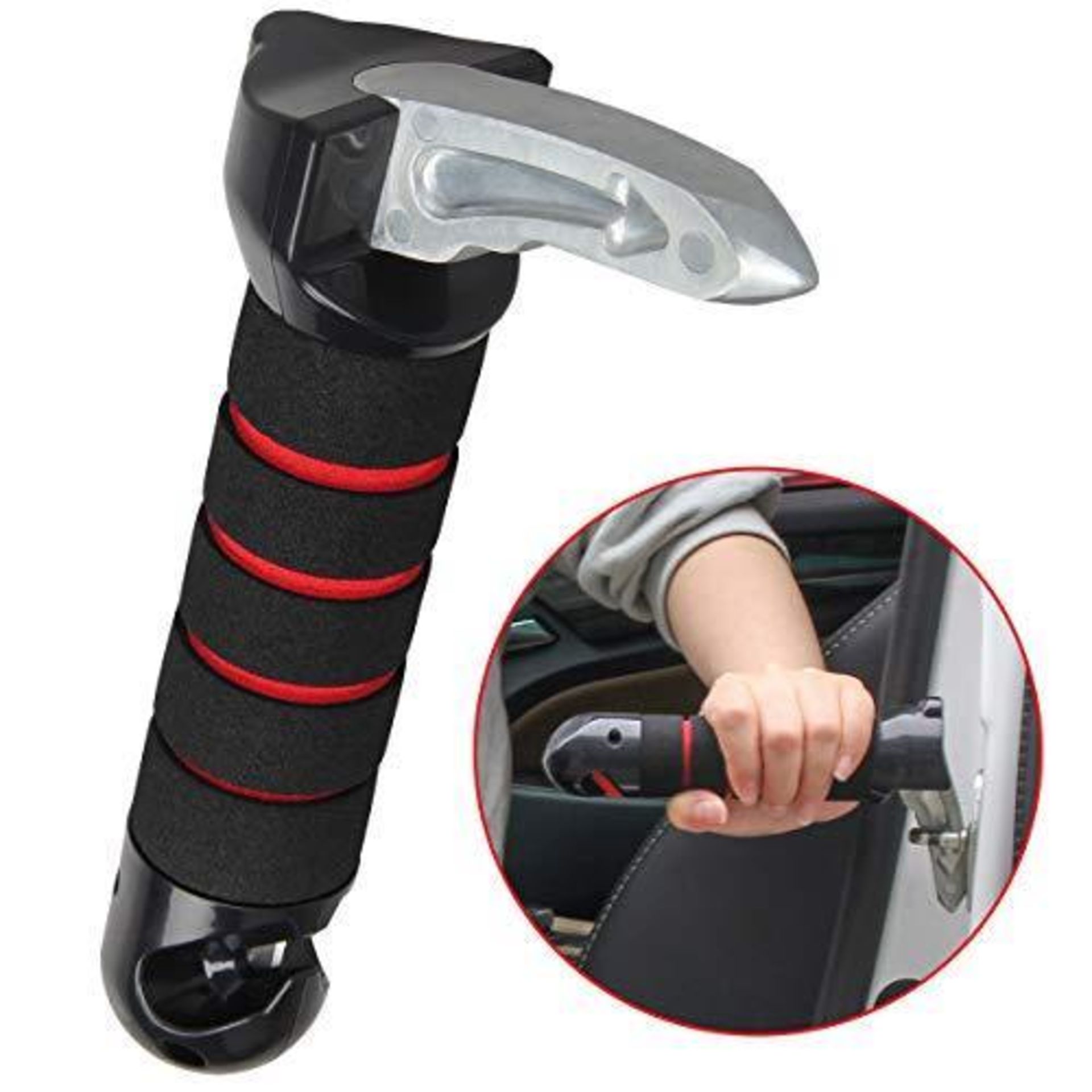 Portable Vechicle Support Handle (With Built in Seat Belt Cutter & Window Breaker