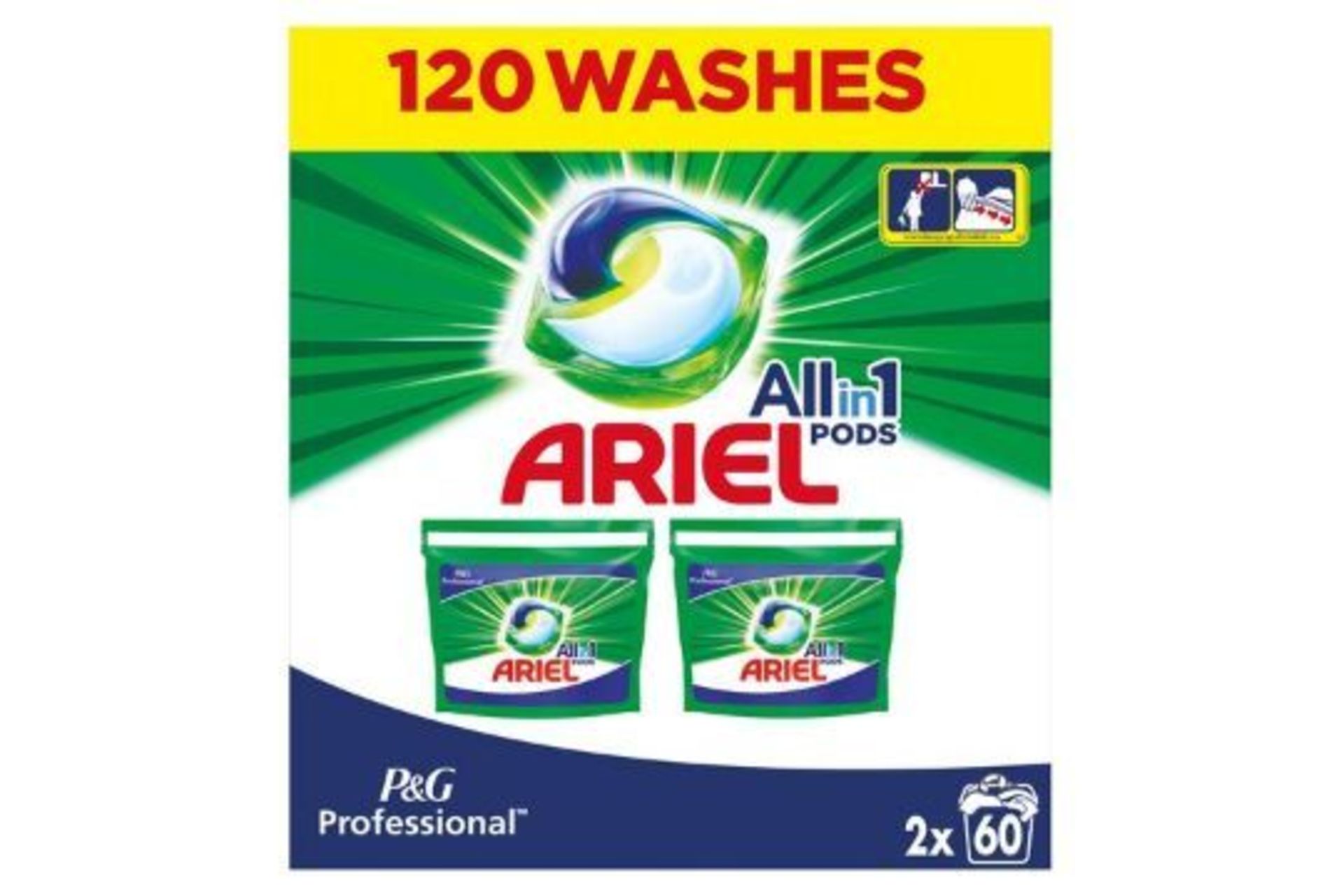 120. Ariel All In One Cleaning Washing Pods - RRP £26.90.