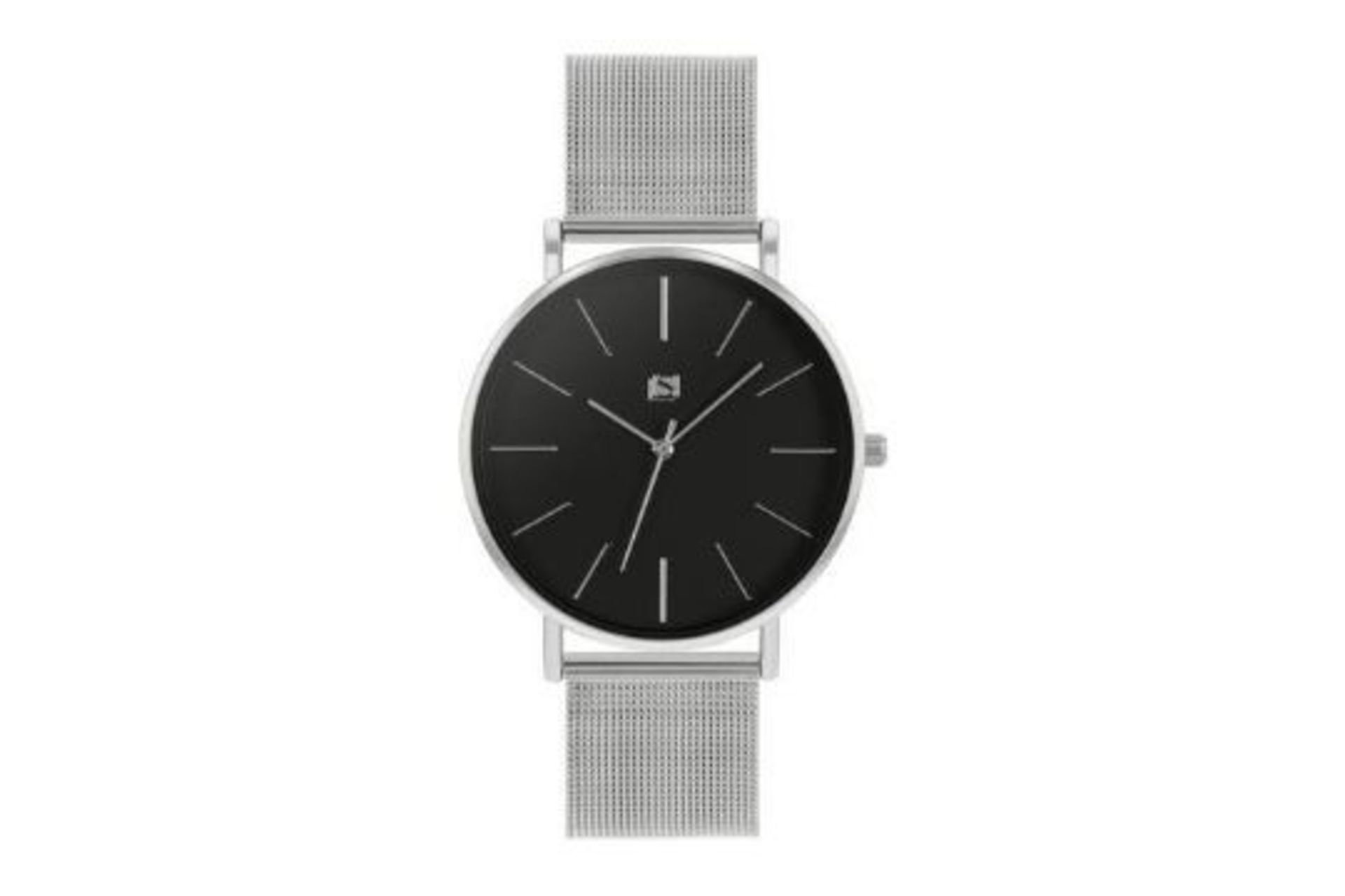 New Spirit Men's Silver Coloured Mesh Strap Watch