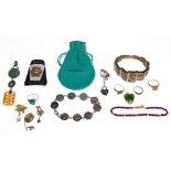 10k Yellow Gold, Sterling Silver and Costume Jewelry Assortment