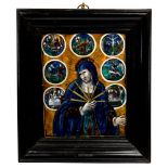 Limoges 'Mater Dolorosa' Painted Enamel Plaque