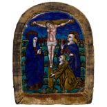 Limoges 'Crucifixion' Painted Enamel Plaque