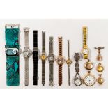 Sterling Silver and Costume Wristwatch Assortment