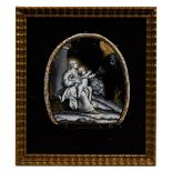 Limoges Jacques Laudin 'The Virgin and Child' Painted Enamel Plaque