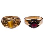 10k Yellow Gold and Gemstone Rings