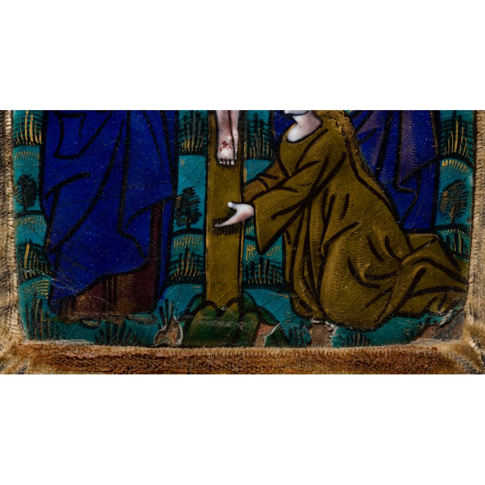 Limoges 'Crucifixion' Painted Enamel Plaque - Image 2 of 4