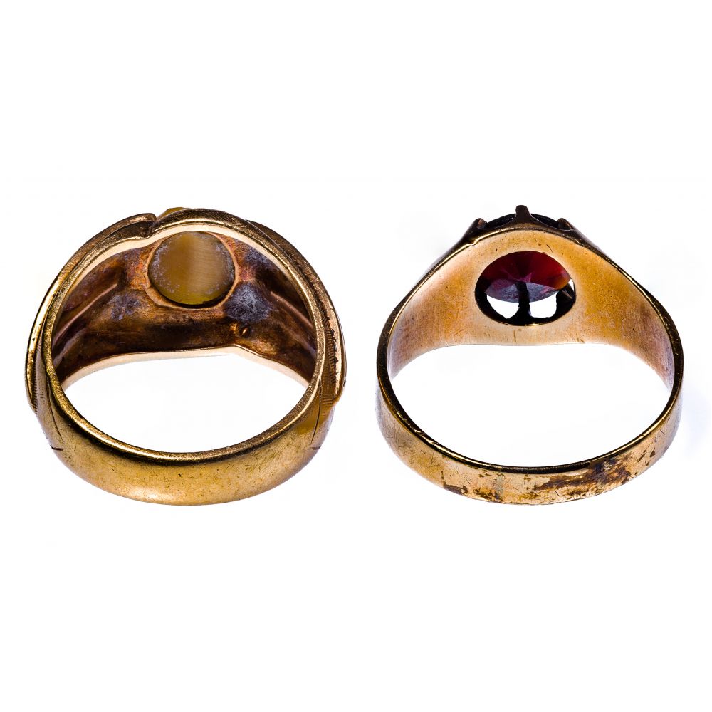 10k Yellow Gold and Gemstone Rings - Image 2 of 2
