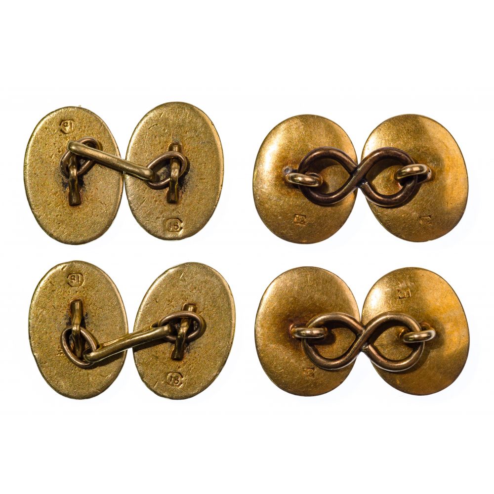 18k Yellow Gold Cufflink Sets - Image 2 of 2