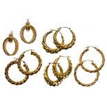 14k Yellow Gold Earring and Jacket Assortment