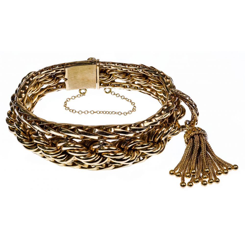 Succo 14k Yellow Gold Twisted Rope Bracelet