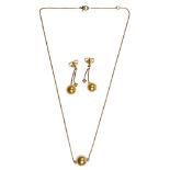 David Yurman 18k Yellow Gold, Pearl and Diamond Jewelry Suite