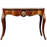 Boulle Style Marble Top Hall Table