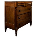 American Empire Flame Mahogany Chest