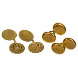 18k Yellow Gold Cufflink Sets