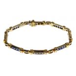 Tiffany & Co 18k Yellow Gold, Sapphire and Diamond Bracelet