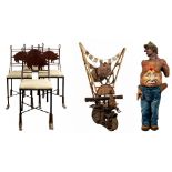 Teena Originals Pig Backsplat Metal Chair Set