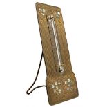 Tiffany Studios Gilt Dore Bronze and Albalone Thermometer