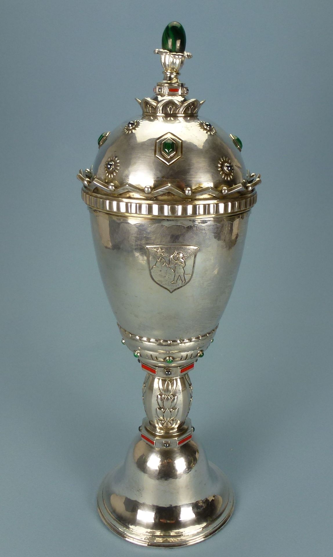 Ballonfahrt-Pokal, Gabriel Hermeling, Köln um 1910, 800er Silber