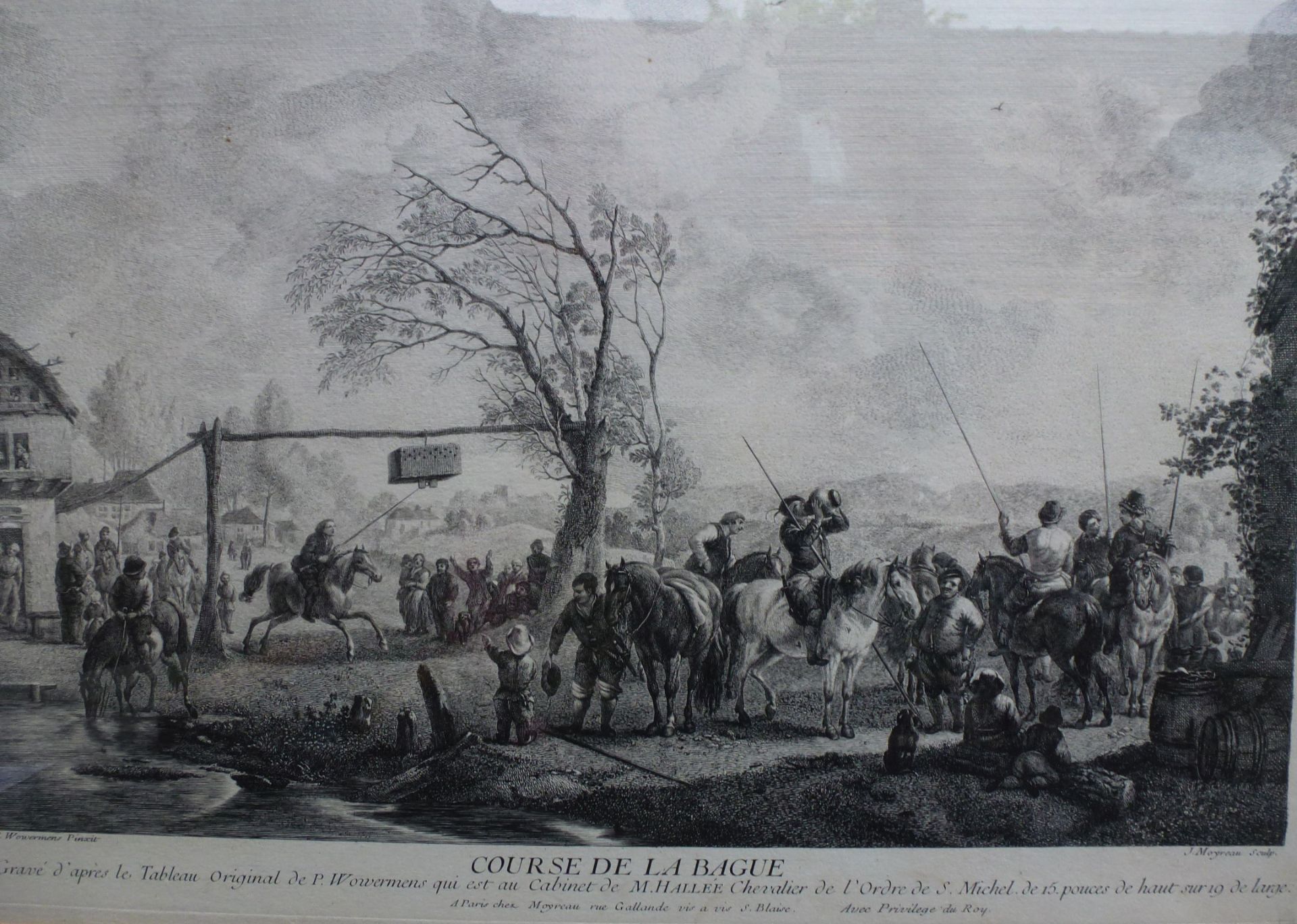 Moyreau, Jean: "COURSE DE LA BAGUE" nach P. Wouwerman, 18 Jh.