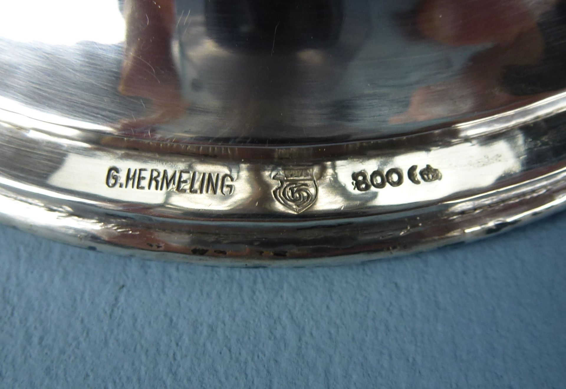 Ballonfahrt-Pokal, Gabriel Hermeling, Köln um 1910, 800er Silber - Image 6 of 8