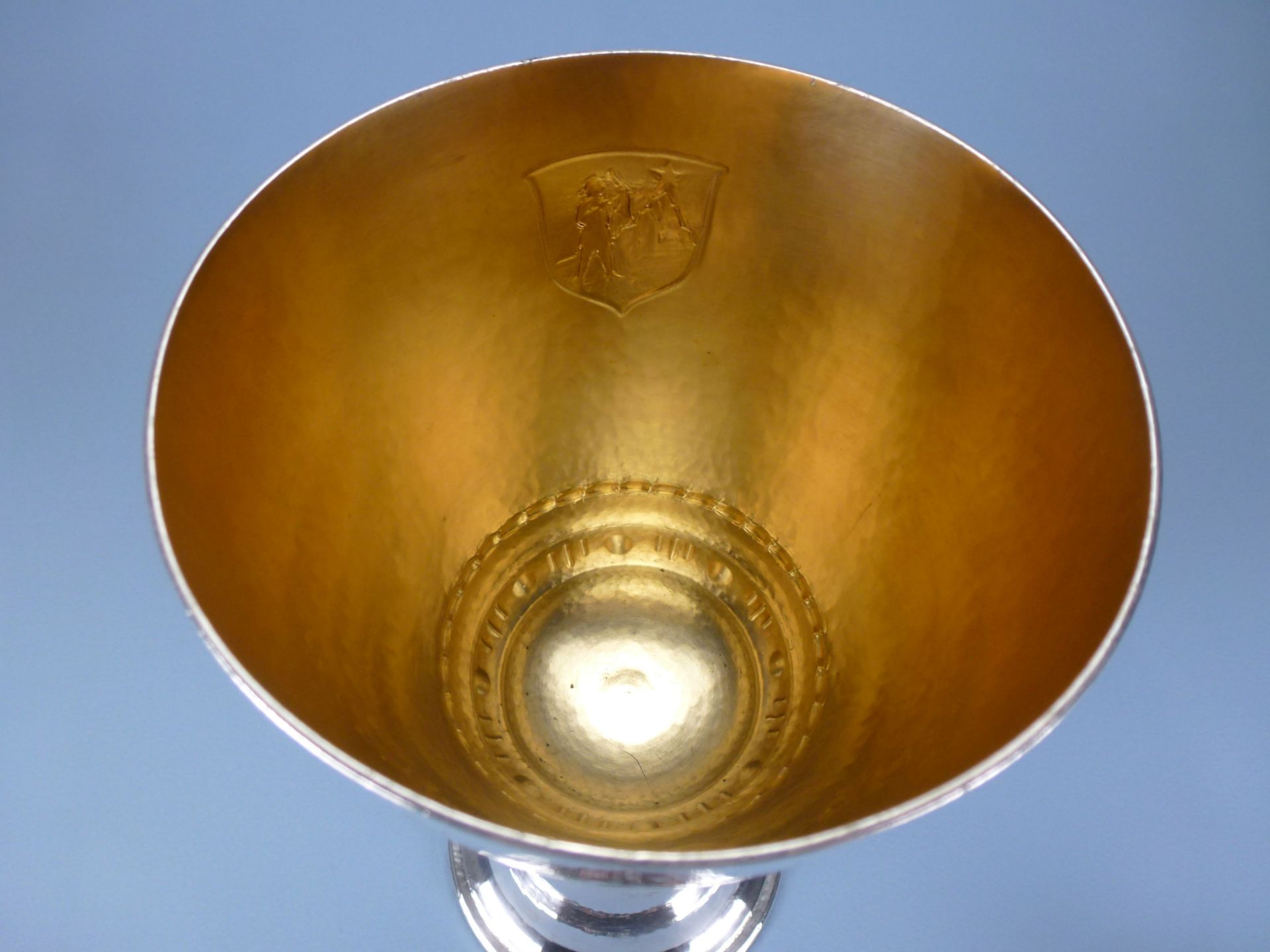 Ballonfahrt-Pokal, Gabriel Hermeling, Köln um 1910, 800er Silber - Bild 7 aus 8