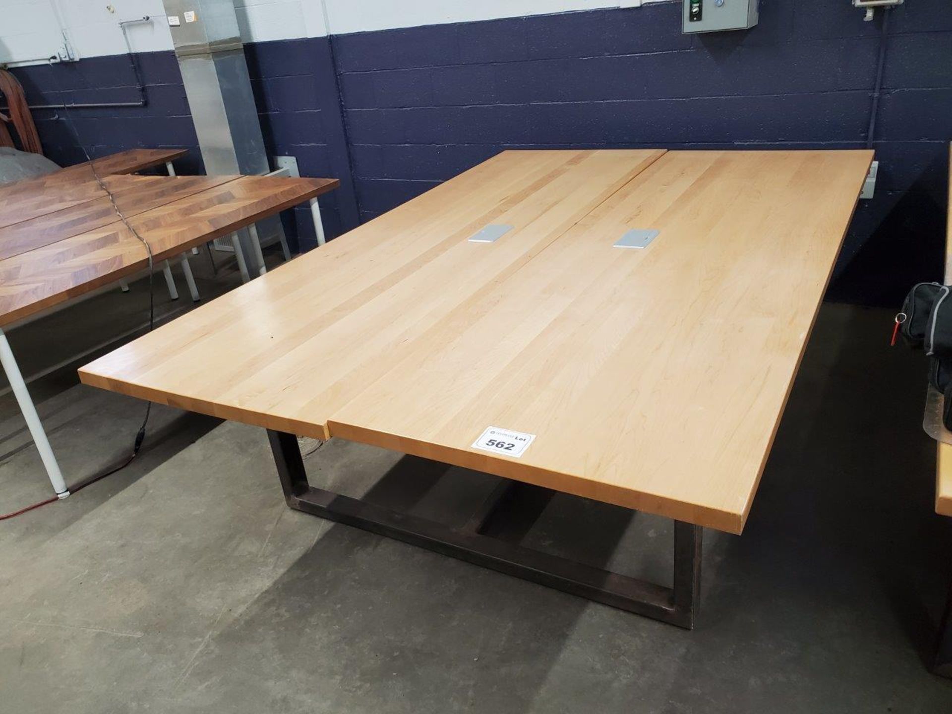 Wood Top Conference Table w/ Metal Base 64"x96"