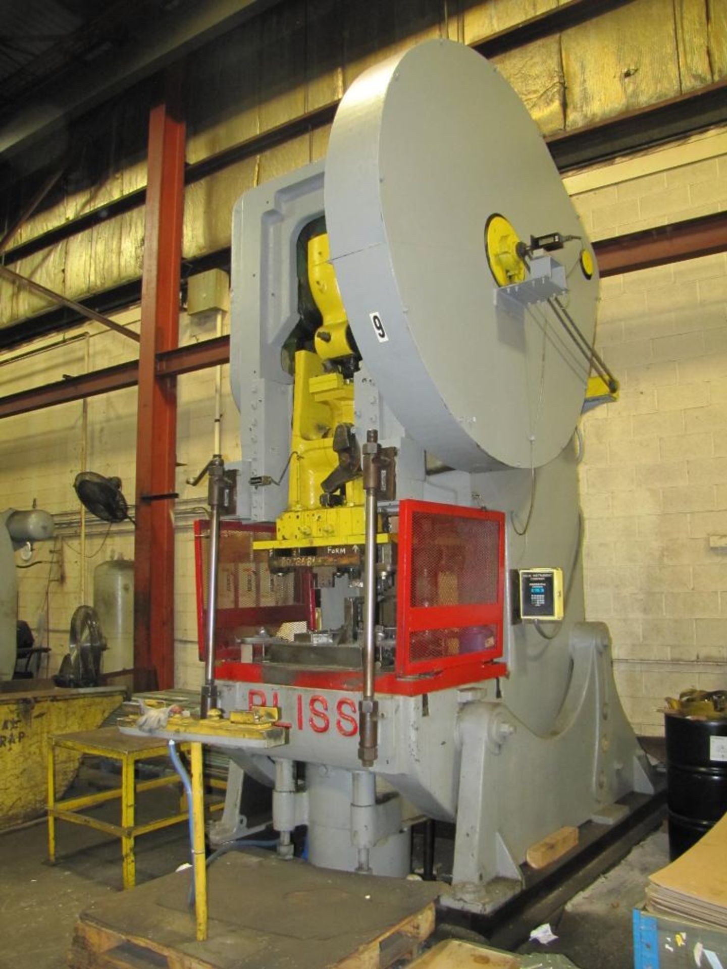 Bliss Model 30, 200-Ton Open Back Inclinable Stamping Press