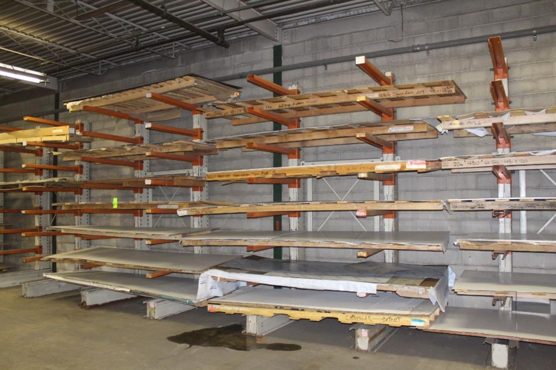 Lot of Assorted Sheet Stock, Treated & Coated Stainless Steel & Aluminum, Stock Only - No Racks Incl