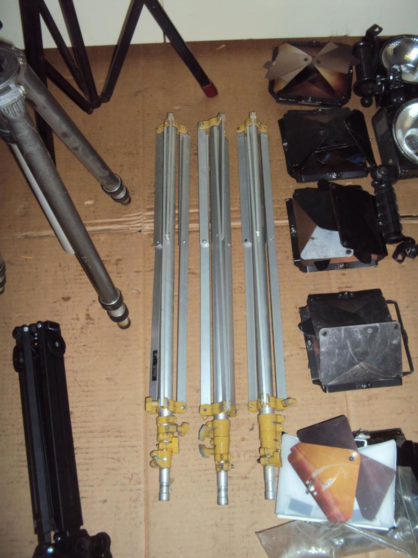 Lot of Tripods, Light Stands, Lights & Shutters - Image 3 of 5