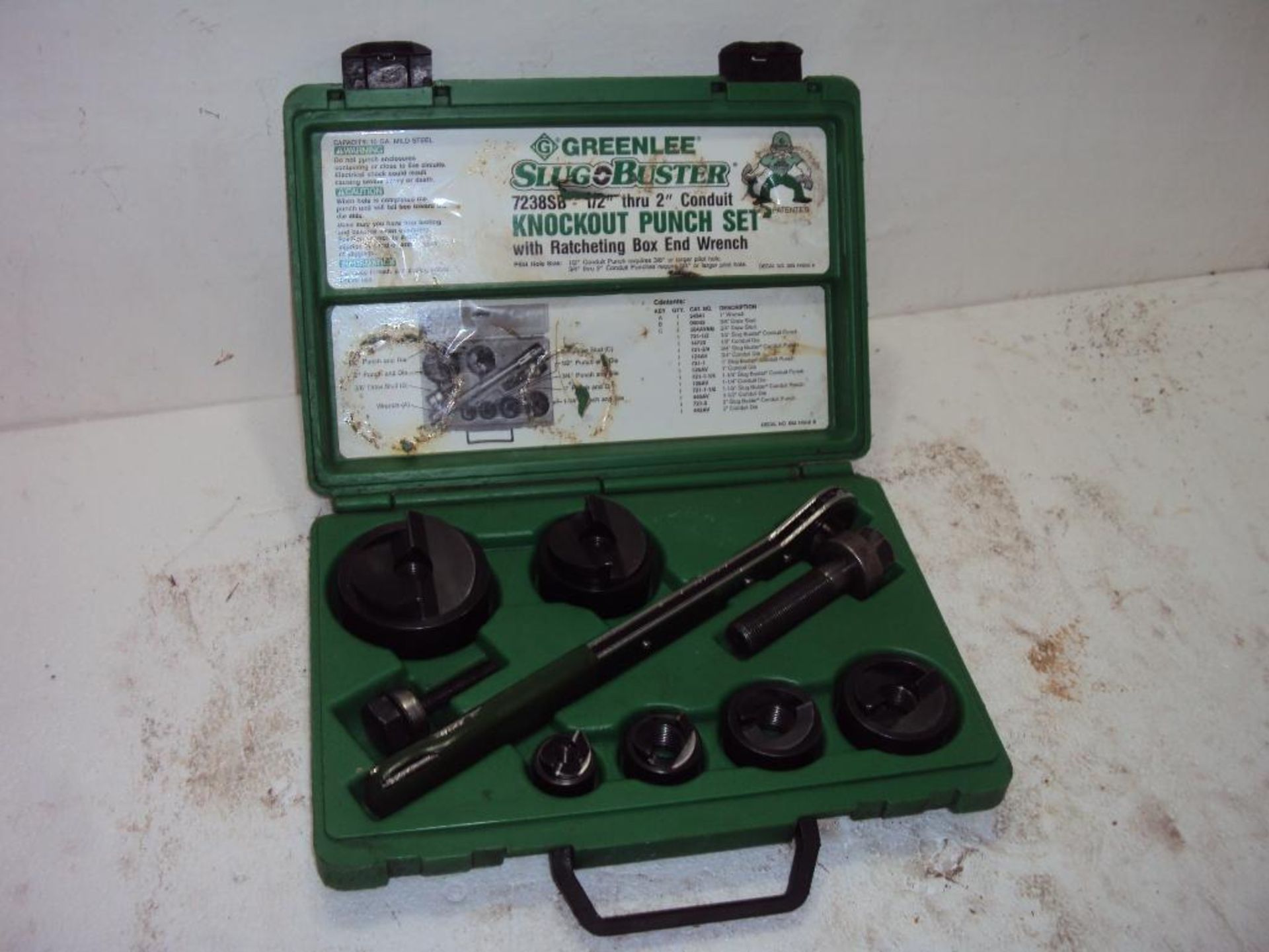 GREENLEE 7238SB SLUGBUSTER 1/2-2" CONDUIT KNOCKOUT PUNCH SET