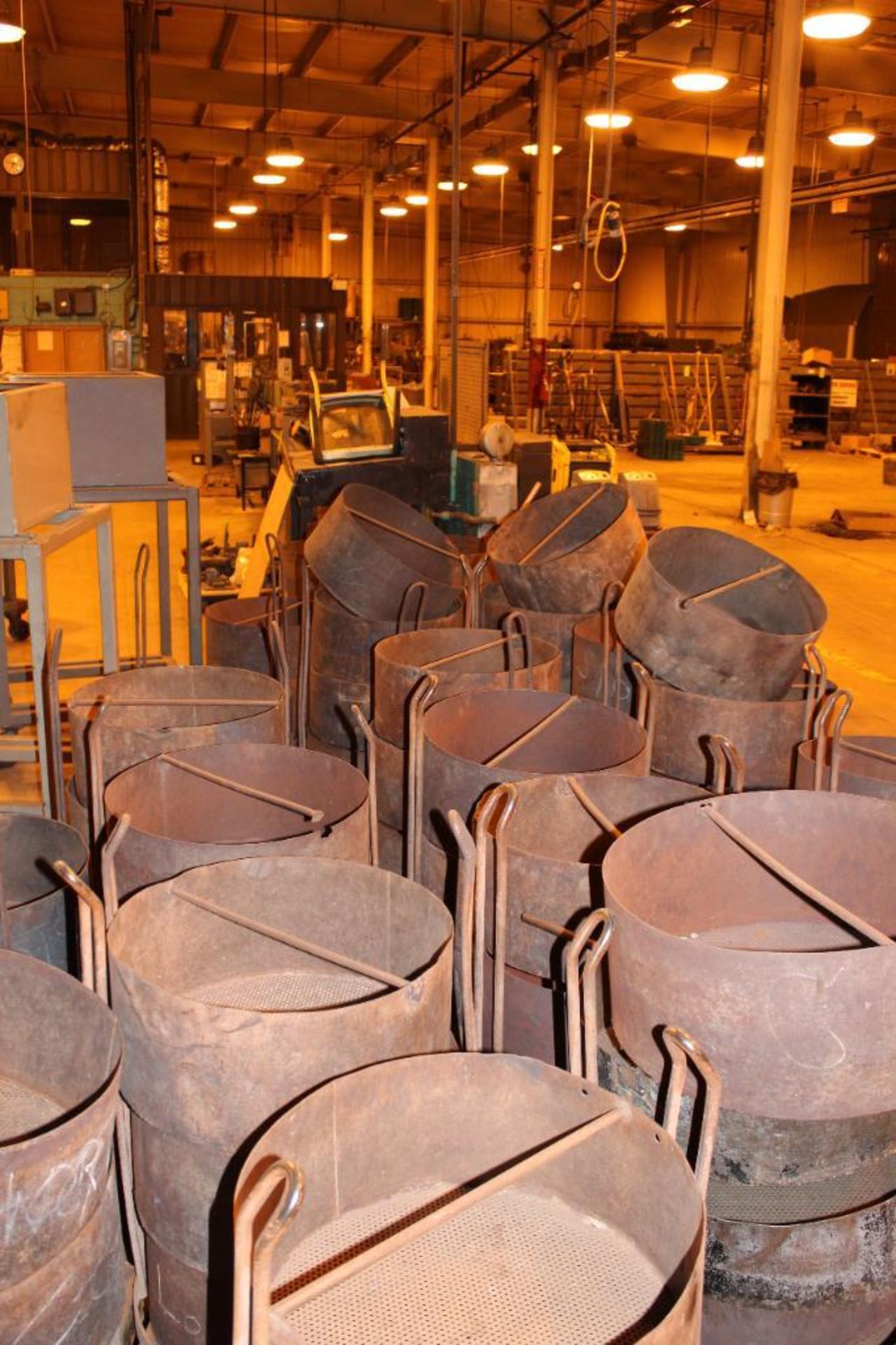 Lot of Metal Stackable Baskets with wheel bases - Image 2 of 3