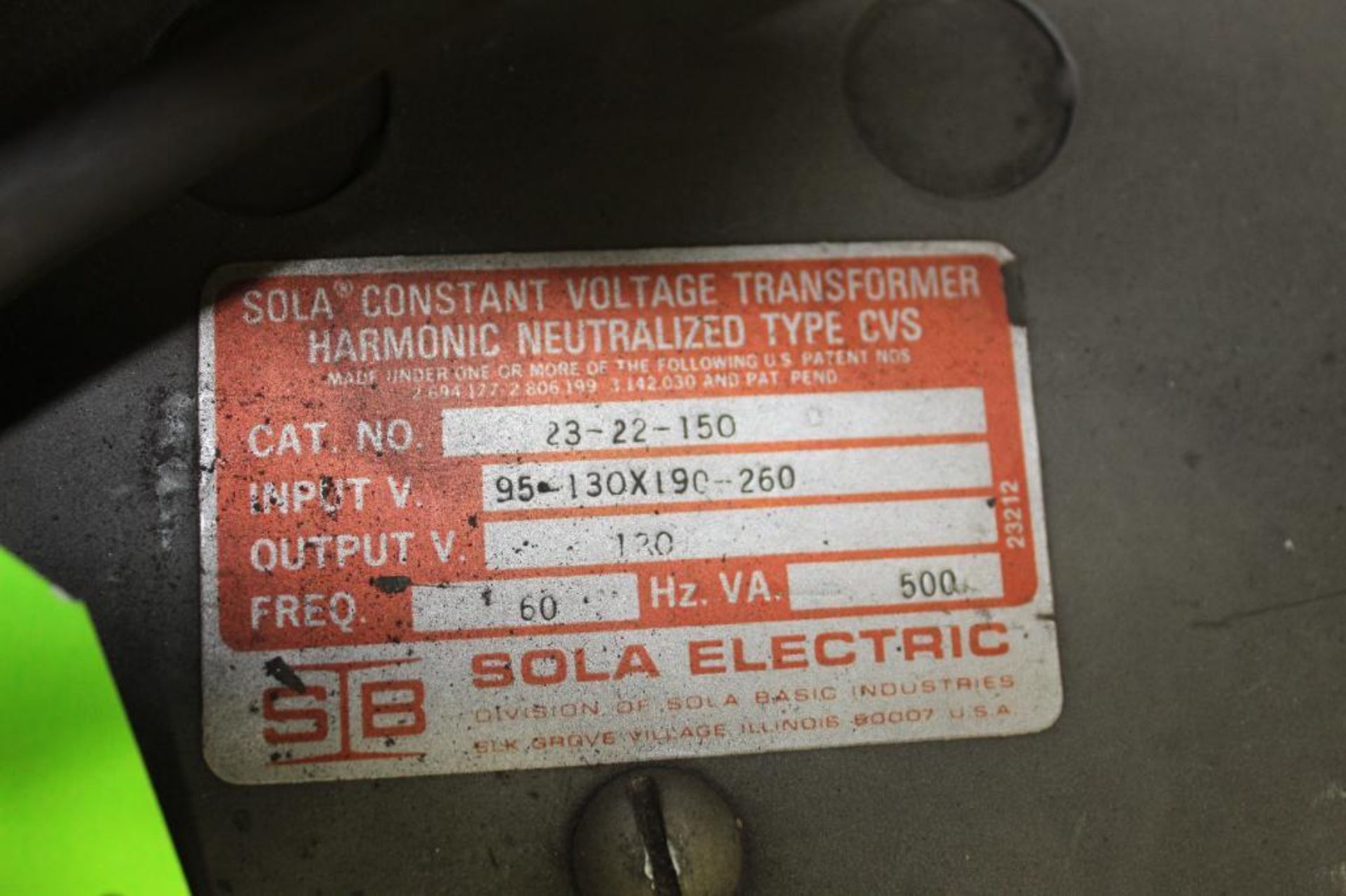 Sola Constant Voltage Transformer - Image 2 of 2