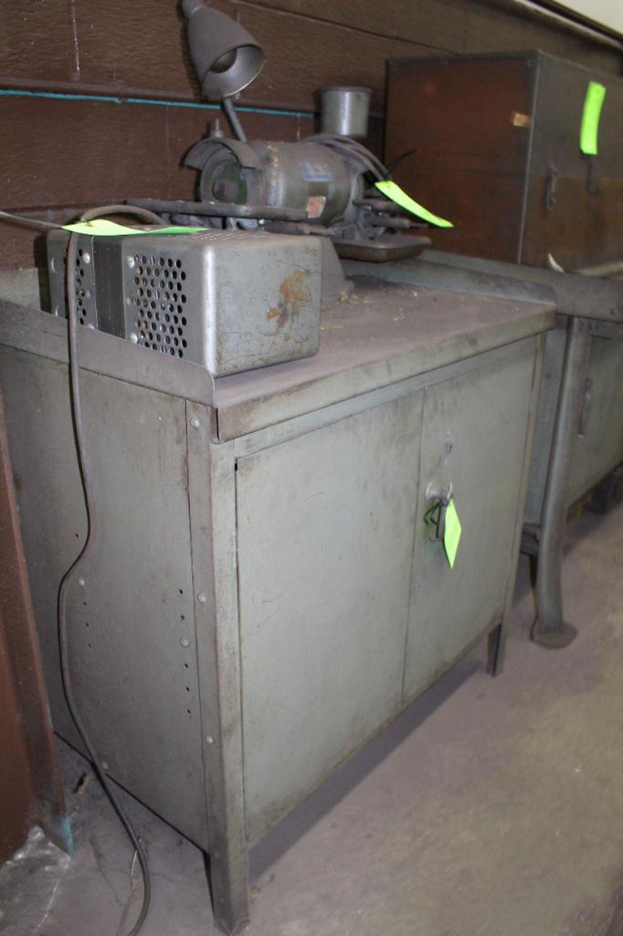 2 Door Metal Cabinet with Contents