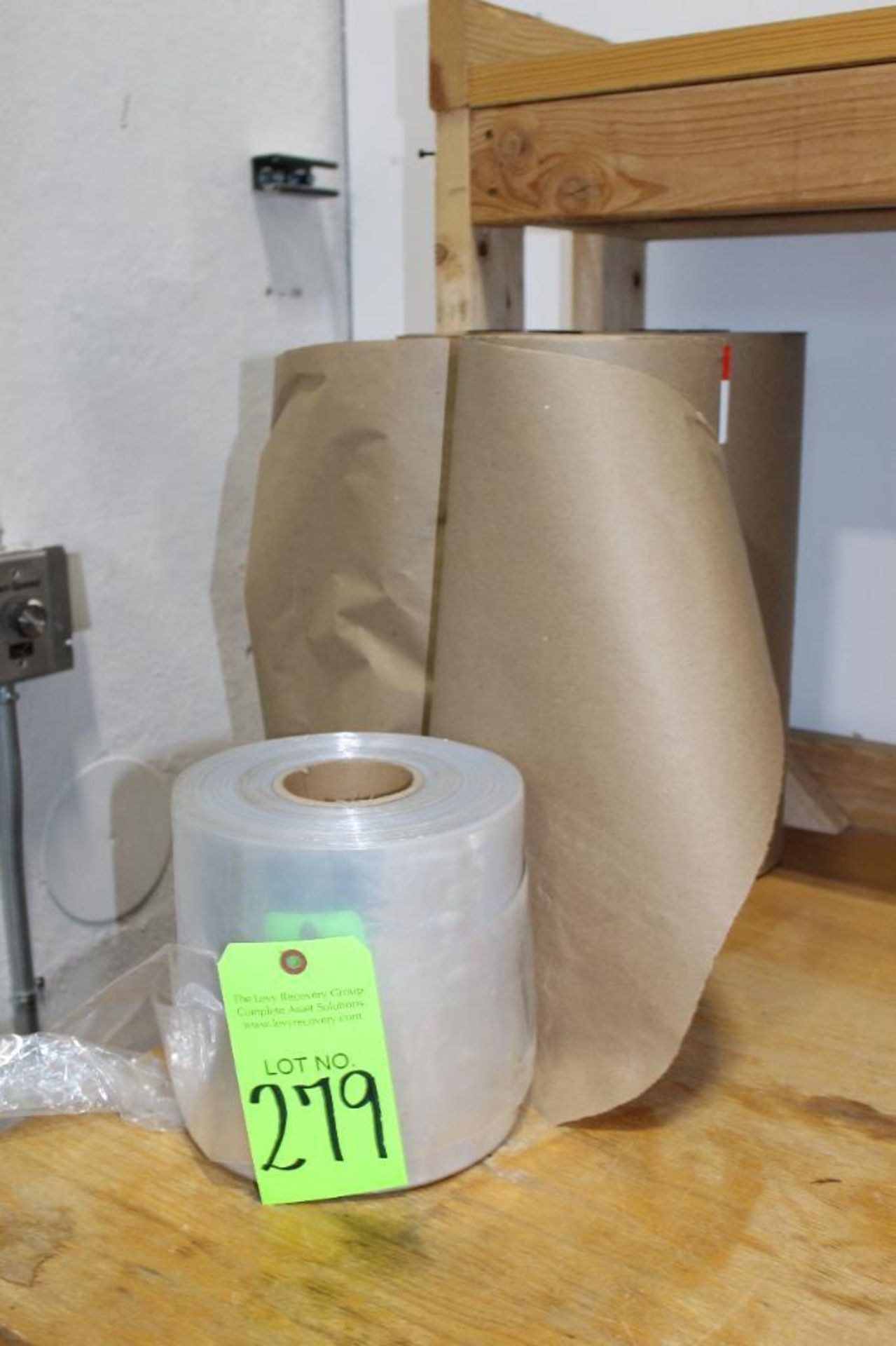 Rolls of Plastic & Uline 1/8" x 200' 30Lb Kraft Paper