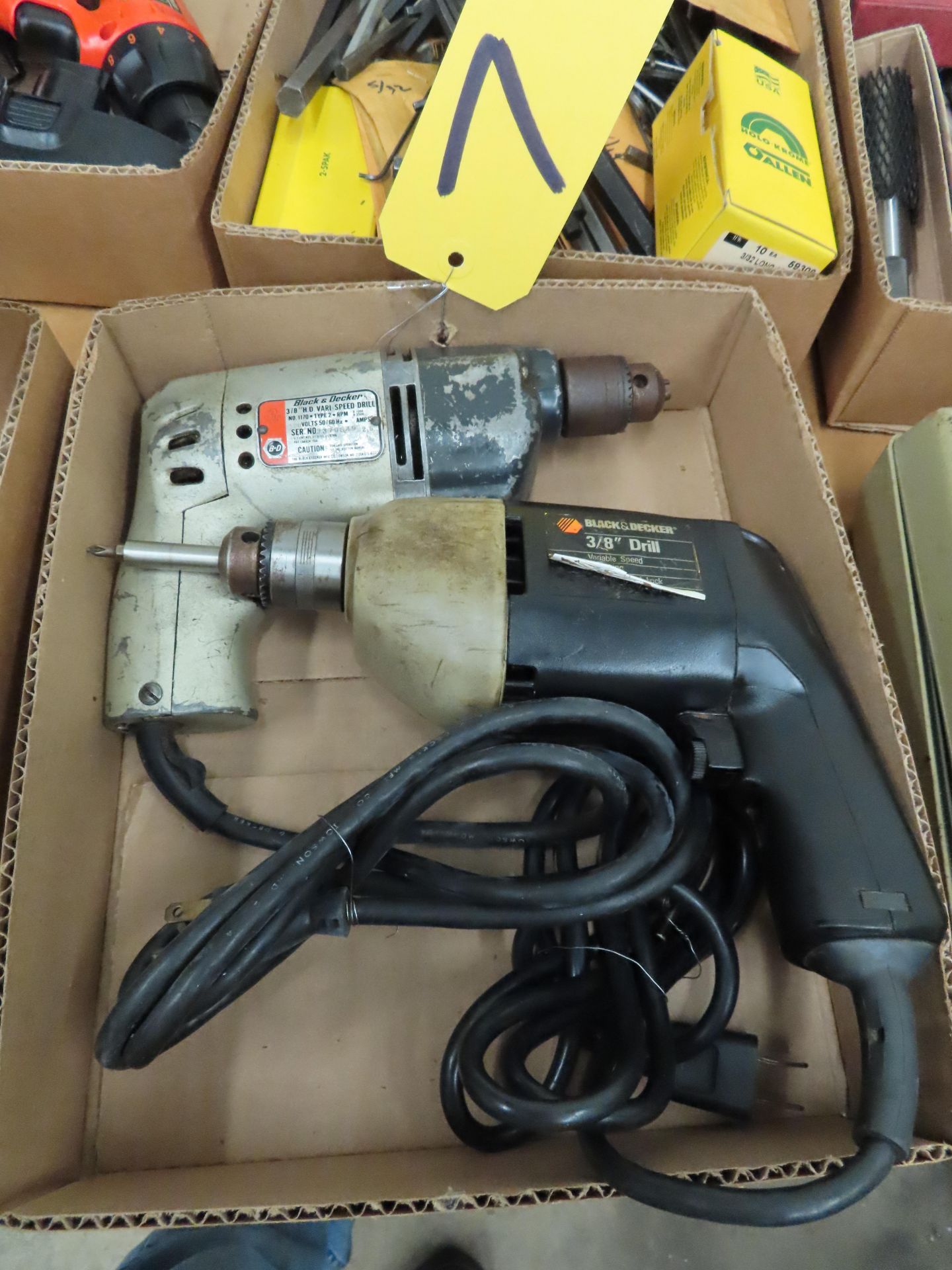 (2) BLACK AND DECKER 3/8" ELECTRIC DRILLS