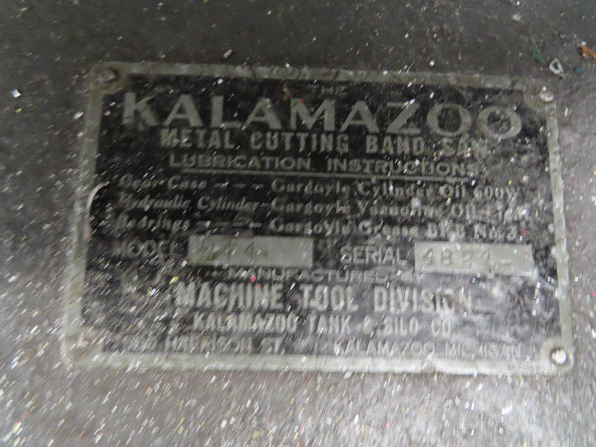 Kalamazoo 8" X 14" Mdl P44 Horiztonal BandSaw - Image 3 of 3
