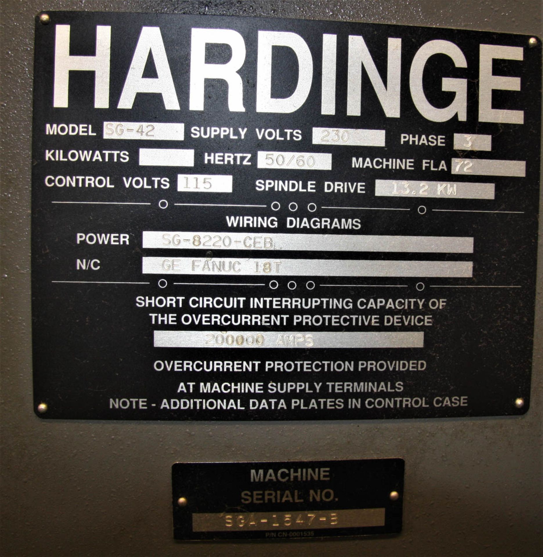 Hardinge "Conquest T42" CNC Lathe - Image 4 of 14