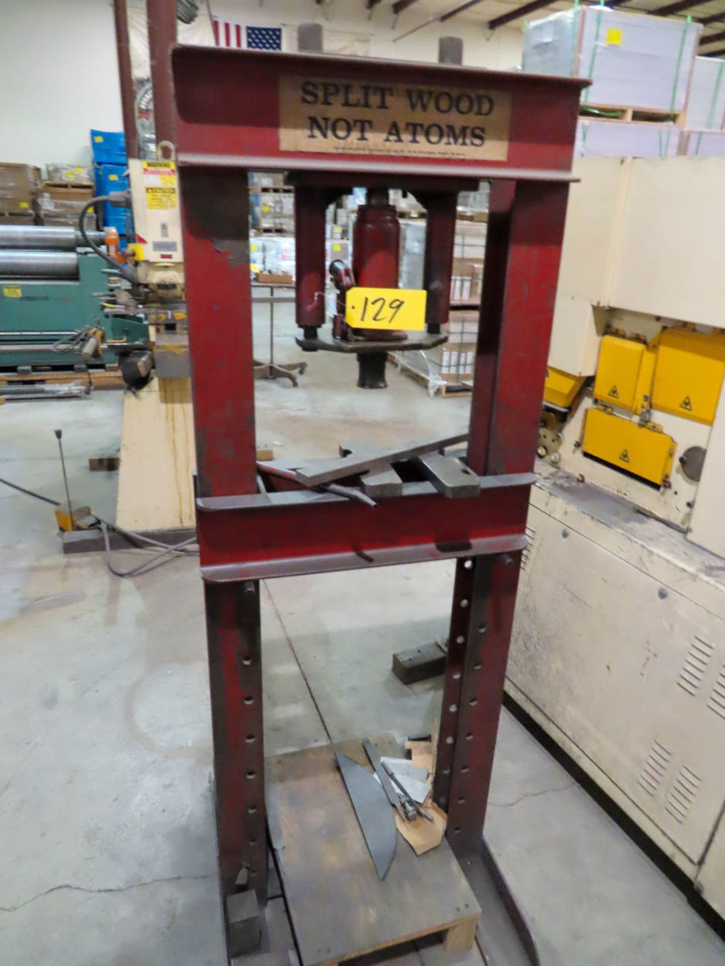 "H" Frame Hydraulic Down Acting Press 18" Between Uprights