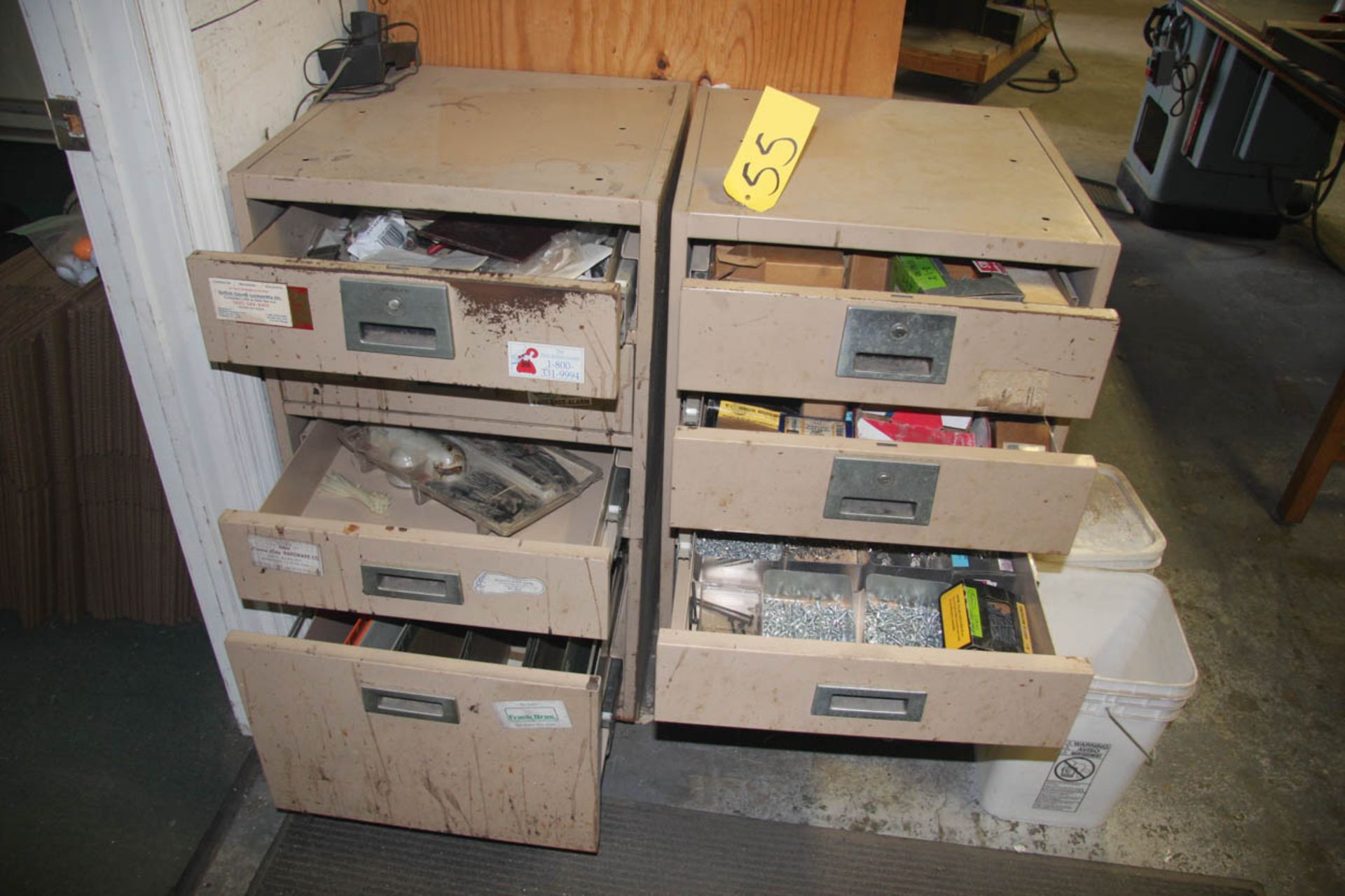 (2) Cabinets With Contents Hardware Etc