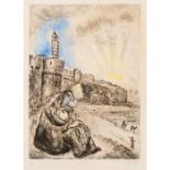 Framed Marc Chagall Etching, David Mourns Absalom