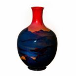 Large Royal Doulton Sung Flambe Vase, Seascape