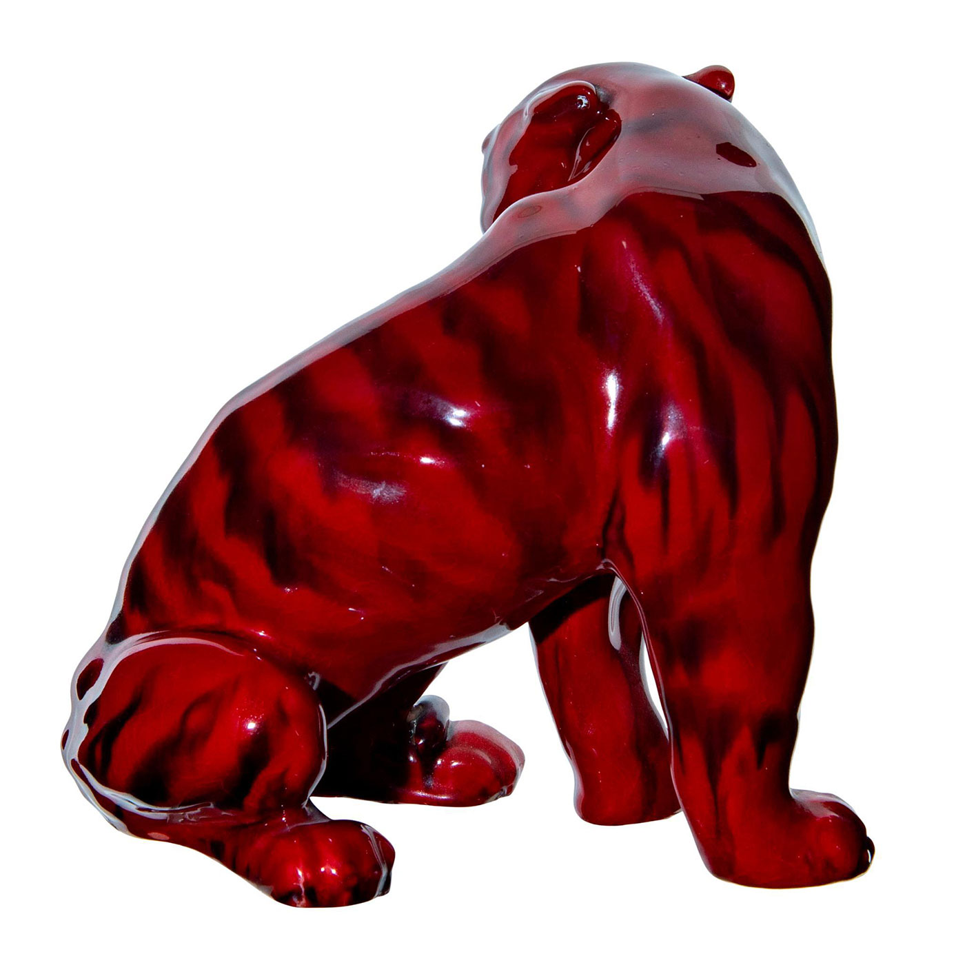Royal Doulton Flambe Animal Figurine, Tiger, Seated HN912 - Image 3 of 5