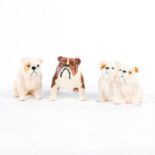 3pc Beswick Miniature English Bulldogs