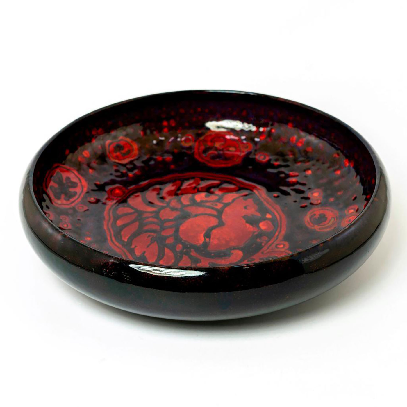 Unusual Royal Doulton Flambe Shallow Bowl 7562, No. 6 - Image 3 of 8