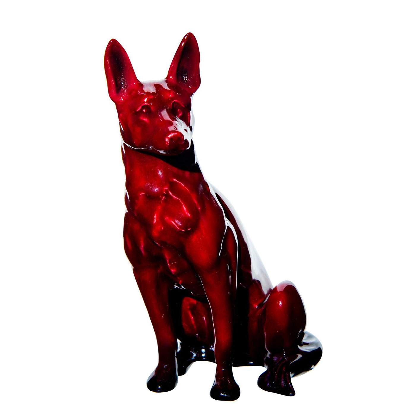 Royal Doulton Flambe Animal Figurine, Alsatian HN921