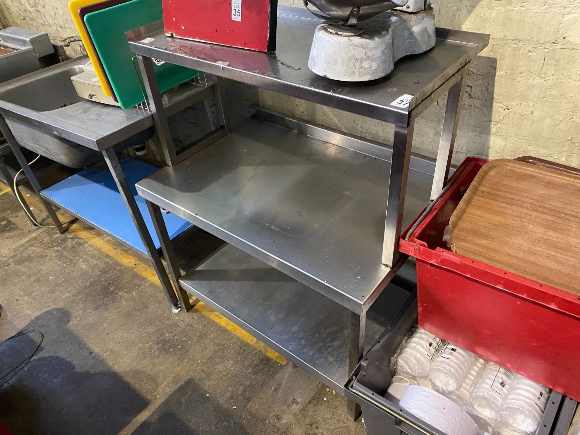 3 TIER STAINLESS STEEL BENCH