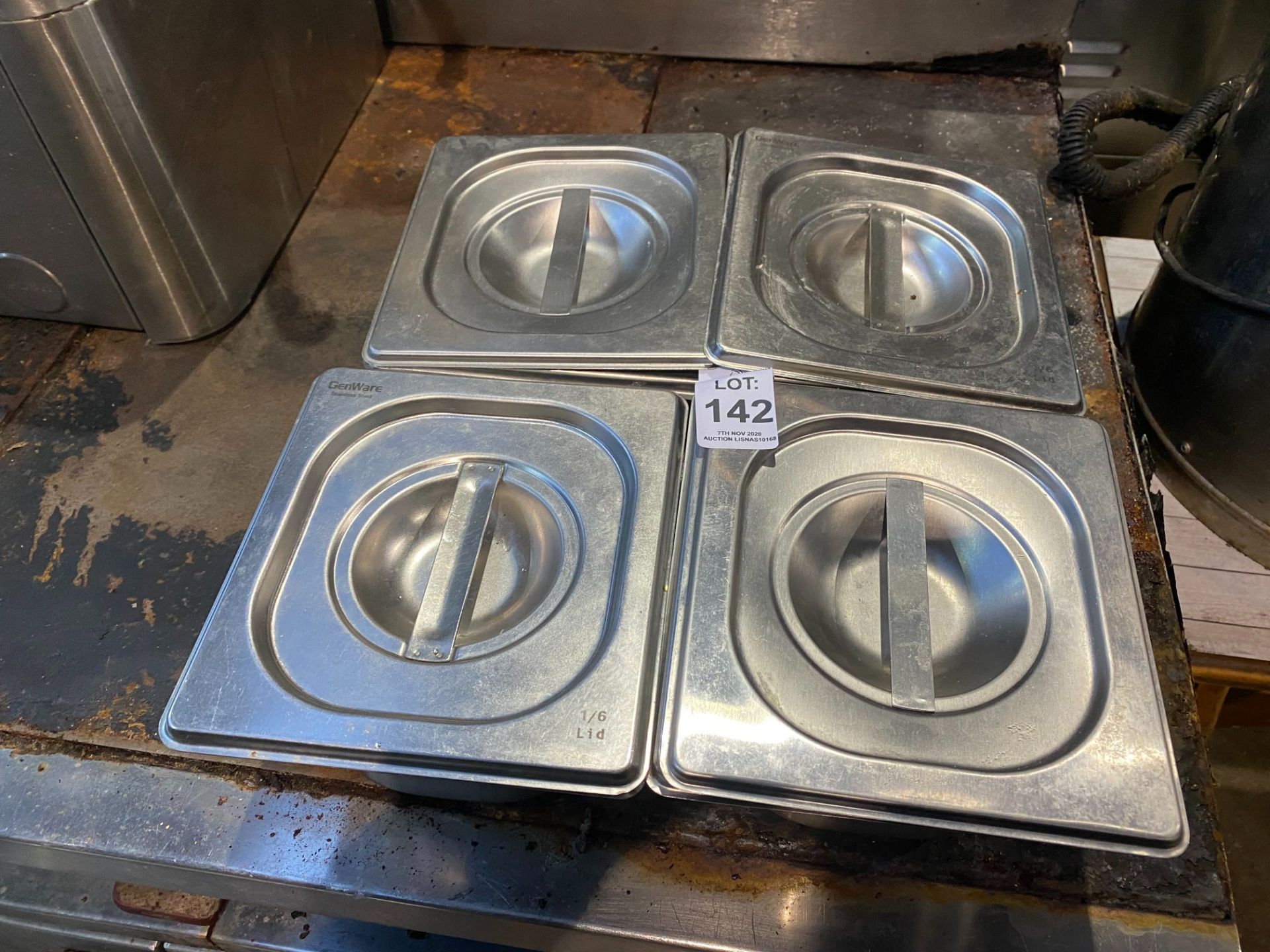 4X STAINLESS STEEL BAIN MARIE CONTAINERS