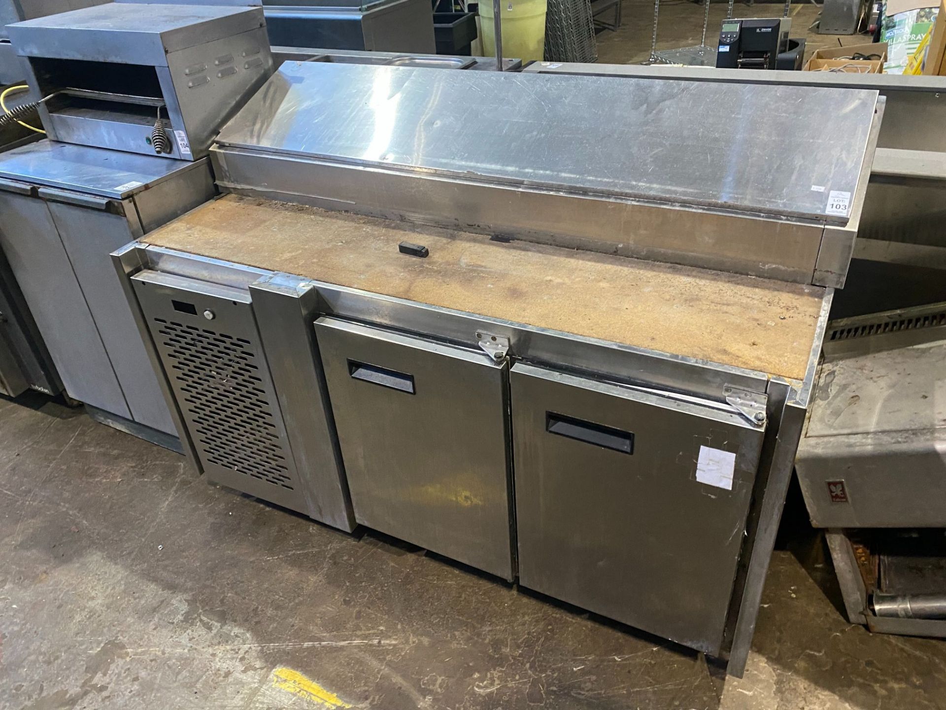 STAINLESS STEEL REFRIGERATED PREPPING STATION