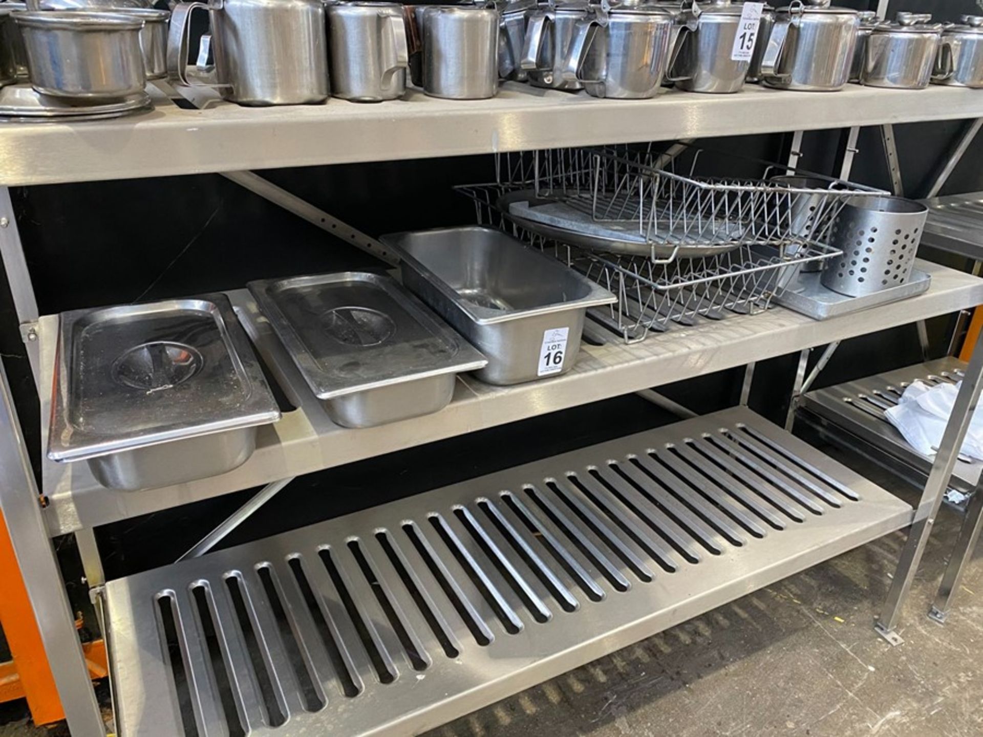 JOB LOT OF (THIRD SHELF) CATERING EQUIPMENT