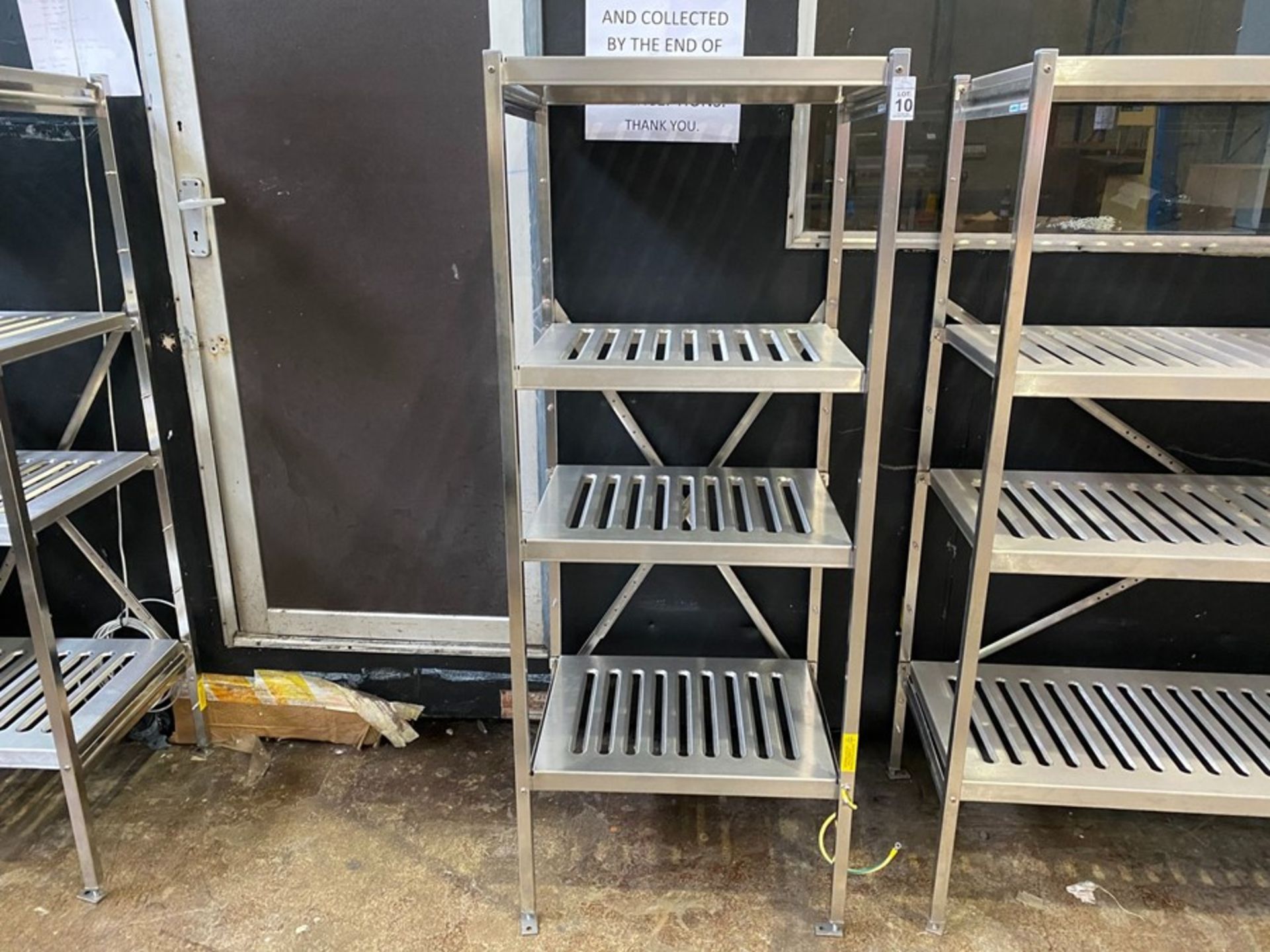 STAINLESS STEEL 4 TIER CATERING SHELVING UNIT